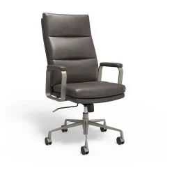 Staples Office Chairs<® Shelton Ergonomic Leather Swivel Manager Chair, Gray (HG-70081)