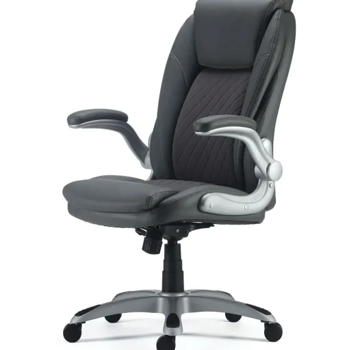 Staples Ergonomic Chairs<Sorina Ergonomic Bonded Leather Swivel Executive Chair, Grey (53253)