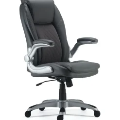 Staples Office Chairs<Sorina Ergonomic Bonded Leather Swivel Executive Chair, Grey (53253)