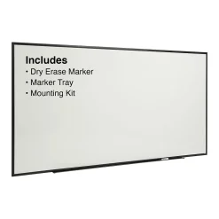 Staples Dry Erase<Standard Durable Melamine Dry-Erase Whiteboard, Aluminum Frame, 8' x 4' (52684-CC)