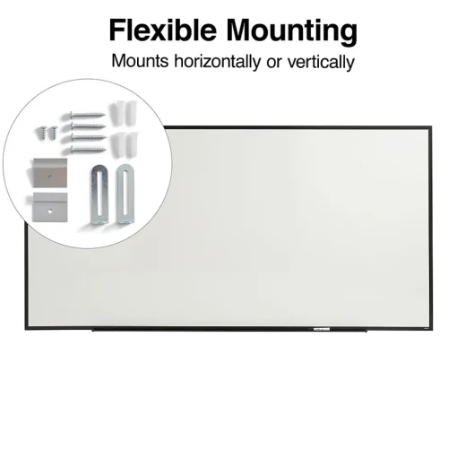 Staples Dry Erase<Standard Durable Melamine Dry-Erase Whiteboard, Aluminum Frame, 8' x 4' (52684-CC)