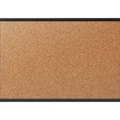 Staples Bulletin<Standard Durable Cork Bulletin Board, Black Aluminum Frame, 3'x 2' (28674-CC)