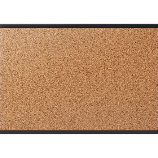 Staples Bulletin<Standard Durable Cork Bulletin Board, Black Aluminum Frame, 3'x 2' (28674-CC)