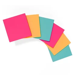 Staples Sticky Notes<Stickies Adhesive Notes, 3" x 3" Assorted Colors, 100 Sheets/Pad, 12 Pads/Pack (S-33BRP12/52568)