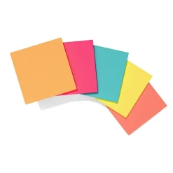 Staples Sticky Notes<Stickies Standard Notes, 3" x 3" Assorted, 400 Sheets/Pad, 1 Pad/Pack (S-33BRC/52557)