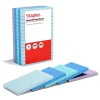 Staples Sticky Notes<Stickies Standard Notes, 4" x 6" Assorted, 100 Sheets/Pad, 5 Pads/Pack (S-46WC5/52573)