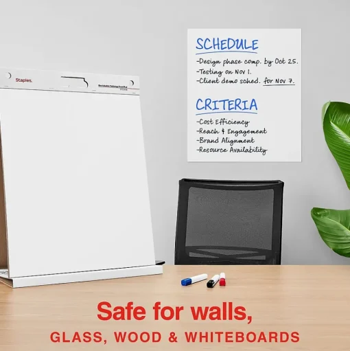 Staples Easel Paper Pads<Stickies Tabletop Easel Pad, 20" x 23", White, 20 Sheets/Pad (23448)