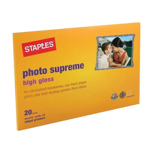 Staples Photo Paper<Supreme Glossy Photo Paper, 13" x 19", 20/Pack (19901-CC)