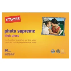 Staples Photo Paper<Supreme Glossy Photo Paper, 13" x 19", 20/Pack (19901-CC)