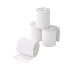 Staples Pos Paper<Thermal Cash Register/POS Rolls, 4 9/32" x 115', BPA Free, 10/Pack (452176/66382)