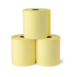 Staples Pos Paper<Thermal Cash Register/POS Rolls, 1-Ply, Canary, 3 1/8" x 230', 4/Pack (28402/15156)