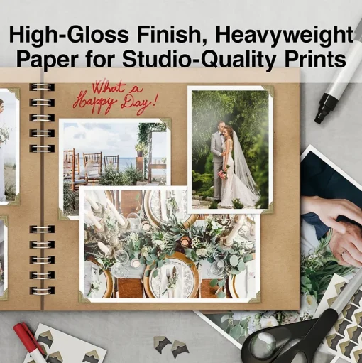 Staples Photo Paper<Ultra Premium Glossy Photo Paper, 8.5"W x 11"L, 50/Pack (19891-CC)