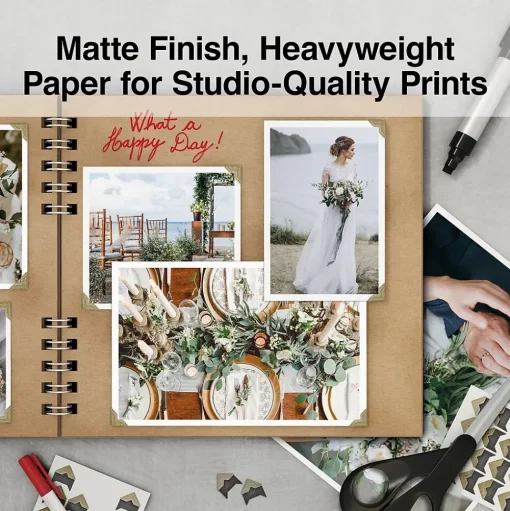 Staples Photo Paper<Ultra Premium Matte Photo Paper, 230 g/m², 8.5"W x 11"L, 50/Pack (19895-CC)