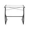 Staples Corner Desks<31.5"W Glass Computer Desk, Black (44851)