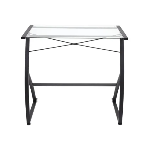 Staples Corner Desks<31.5"W Glass Computer Desk, Black (44851)