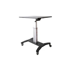 StarTech Standing Desks<.com Mobile Sit Stand Workstation with 31.5" Work Surface, Height Adjustable Mobile Standing Desk, Portable