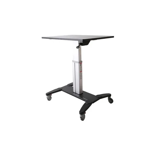 StarTech Standing Desks<.com Mobile Sit Stand Workstation with 31.5" Work Surface, Height Adjustable Mobile Standing Desk, Portable
