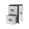 Storex File Cabinets<Deluxe 2-Drawer Mobile Vertical File Cabinet, Letter Size, Lockable, 23"H x 15"W x 19"D, Metal (61352U01C)