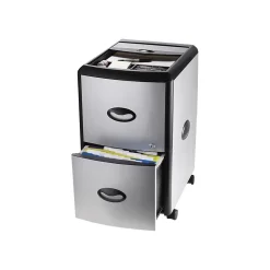 Storex File Cabinets<Deluxe 2-Drawer Mobile Vertical File Cabinet, Letter Size, Lockable, 23"H x 15"W x 19"D, Metal (61352U01C)