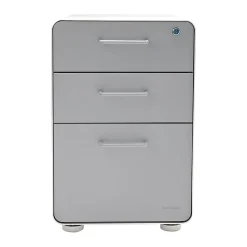 Poppin File Cabinets<Stow 3-Drawer File Cabinet, White + Light Gray
