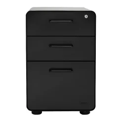 Poppin File Cabinets<Stow 3-Drawer File Cabinet, Black