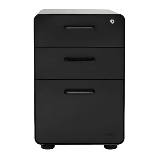 Poppin File Cabinets<Stow 3-Drawer File Cabinet, Black