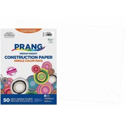 SunWorks Construction Paper<12" x 18" Construction Paper, Bright White, 50 Sheets (PAC8707)