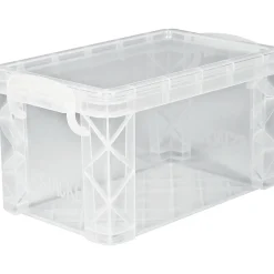 Advantus Index Cards<Super Stacker Storage Boxes, Hold 400 3 x 5 Cards, Plastic, Clear