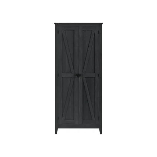 System Build Storage Cabinets<Farmington 72" Storage Cabinet with 4 Shelves, Black Oak (7532396COM)