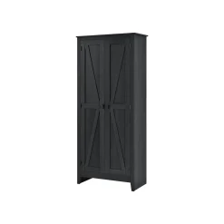 System Build Storage Cabinets<Farmington 72" Storage Cabinet with 4 Shelves, Black Oak (7532396COM)