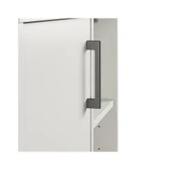 System Build Storage Cabinets<Whitmore 42" Microwave Stand with 6 Shelves, Rustic White/Oak (7014500COM)