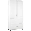 System Build Storage Cabinets<SystemBuild Kendall 36" 2 Door/2 Drawer Storage Cabinet, White (7364401PCOM)
