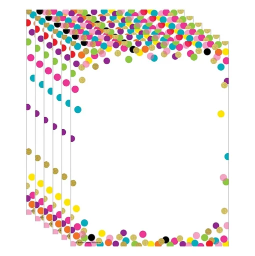 Teacher Created Resources Classroom Paper<Confetti Computer Paper, 8.5" x 11", 50 Sheets/Pack, 6 Packs (TCR2735-6)