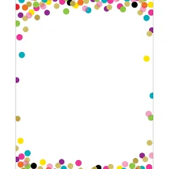 Teacher Created Resources Classroom Paper<Confetti Computer Paper, 8.5" x 11", 50 Sheets/Pack, 6 Packs (TCR2735-6)