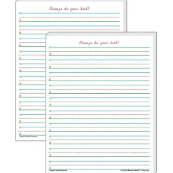 Teacher Created Resources Classroom Paper<11" x 8.5" Smart Start 1-2, Writing Paper, White, 100 Sheets Per Pack, 2 Packs (TCR76531-2)