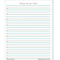 Teacher Created Resources Classroom Paper<11" x 8.5" Smart Start 1-2, Writing Paper, White, 100 Sheets Per Pack, 2 Packs (TCR76531-2)