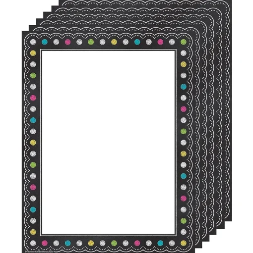 Teacher Created Resources Classroom Paper<Chalkboard Brights Computer Paper, 50 Per Pack, 6 Packs (TCR5837-6)