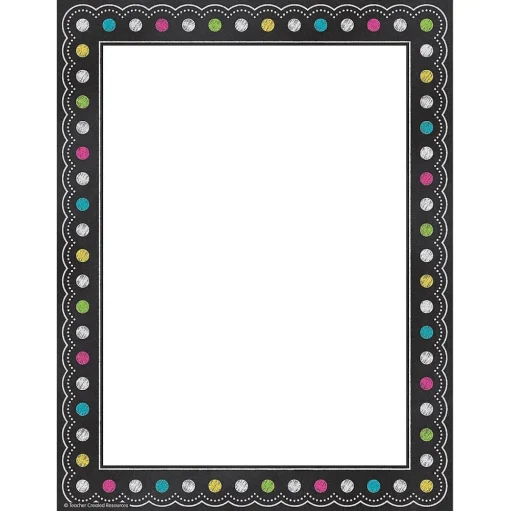 Teacher Created Resources Classroom Paper<Chalkboard Brights Computer Paper, 50 Per Pack, 6 Packs (TCR5837-6)