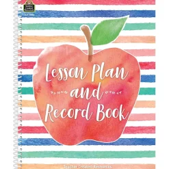 Teacher Created Resources Grade Books<Watercolor Lesson Plan and Record Book, 160 Pages, 8.5" x 11" (TCR3586)