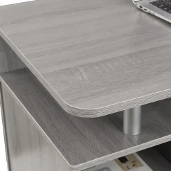 Techni Mobili Corner Desks<Complete Computer Workstation Desk With Storage, Gray (RTA-8211-GRY)