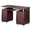 Techni Mobili Corner Desks<47"W Computer Desk, Chocolate (RTA-4985-CH36)
