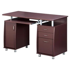Techni Mobili Corner Desks<47"W Computer Desk, Chocolate (RTA-4985-CH36)