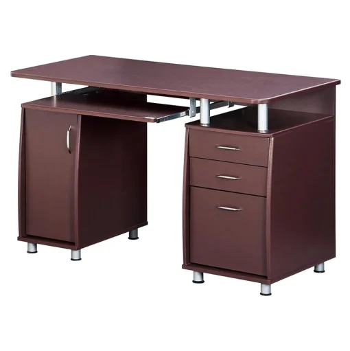 Techni Mobili Corner Desks<47"W Computer Desk, Chocolate (RTA-4985-CH36)