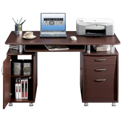 Techni Mobili Corner Desks<47"W Computer Desk, Chocolate (RTA-4985-CH36)