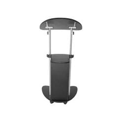 Techni Mobili Standing Desks<22"W Manual Adjustable Standing Laptop Cart, (RTA-B005-BK46)