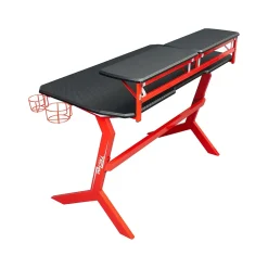 Techni Sport Computer Desks<Stryker 50" Computer Desk, Red/Black (RTA-TS201-RED)