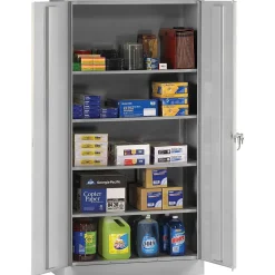 Tennsco Storage Cabinets<72" Steel Storage Cabinet with 5-Shelves, Light Grey (7224-LGY)