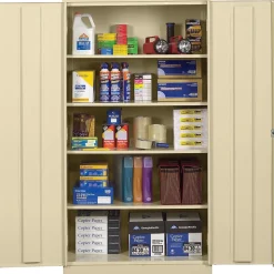 Tennsco Storage Cabinets<72" Steel Storage Cabinet with 5-Shelves, Putty (7218-PY)