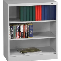 Tennsco Bookcases<18" Welded Bookcase, Light Grey, 3-Shelf, 42"H