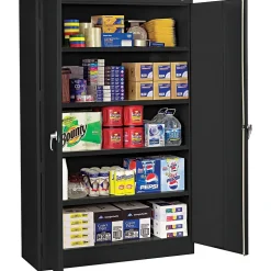 Tennsco Storage Cabinets<Assembled Jumbo 18"D Steel Storage Cabinet, Black